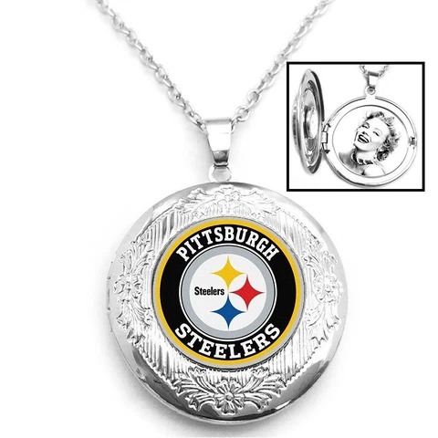 Special Pittsburgh Steelers Womens 925 Silver Link Locket Necklace Gift D16 Cover
