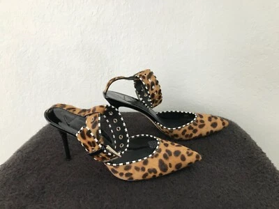 Tacones de pelo de pony de leopardo Brian Atwood para mujer talla 9 Foto 1 de 4