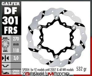 2009>2015 Galfer Wave Oversize Grooved 270 Yamaha Yz 250 F Front Brake Disc - Picture 1 of 1