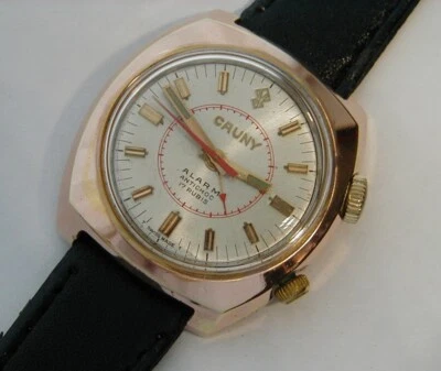 RELOJ DESPERTADOR CAUNY ORO ROSA LLENO Y BIEN MANTENIDO 1962 Foto 1 de 4