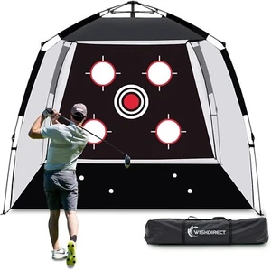 NEU! Golf Übungsnetz, automatisch faltbar mit hängender Zielscheibe, 7,2 x 6 x 4,2 Fuß - Bild 1 von 6