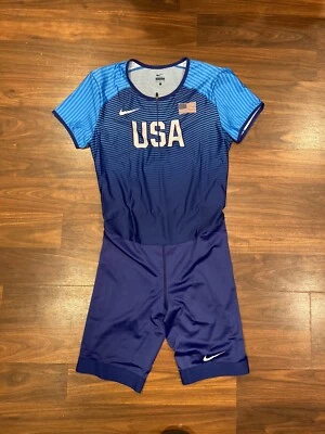Nike Elite Pro USA Olympics Track Field Singlet Speed Suit Mens Size L 898154 PE - Image 1 of 2