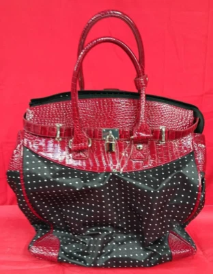 Bolso de Mano Alfa Travelgear Rojo Lunares Plegable 14" Portátil/Lunares con Bloqueo Foto 1 de 3