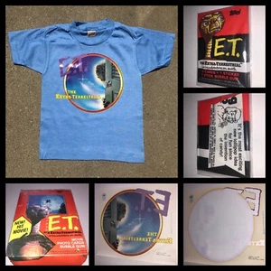 80s set LOT VTG ET The Extra-Terrestrial Topps Wax Box Pack Cards Iron-on proof - Picture 1 of 12