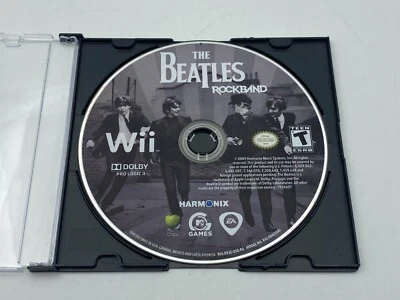 Disco de videojuego The Beatles Rock Band Nintendo Wii 2009 solo probado Harmonix EA Foto 1 de 2