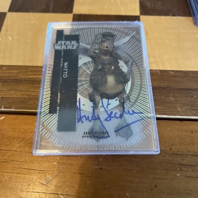 Star Wars 2015 Topps Hi Tek 90 Andy Secombe As Watto Autograph - Image 1 of 2