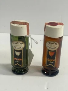 Vtg Calvert Manhattan and Martini Bottles - Americans Airlines - Picture 1 of 3