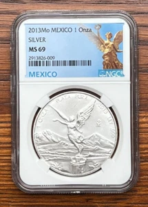 2013 Mexico 1 Ounce Onza Silver Libertad Coin NGC MS 69 - Picture 1 of 2