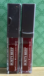 Burt’s Bees Liquid Lipsticks Rouge Lip Gloss Red #822 Garnet Glacier Lot Of 2 - Picture 1 of 3