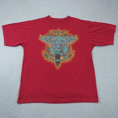 Рубашка мужская Avirex XL Y2K череп крылья меч блестки со стразами гранж MallGoth футболка - Изображение 1 из 4