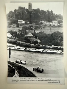 Mercedes Benz Factory Photo 1954 Fangio GP of Europe Nurburgring - Picture 1 of 7
