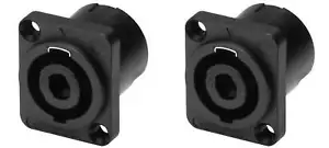 (2 PACK) PROCRAFT PC-TSC005 4 polos estilo Speakon conector de montaje en panel de bloqueo - Imagen 1 de 1