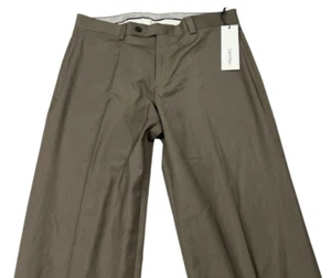 Calvin Klein Dress Pants Tan Flat Front Straight Fit Men's 32X30 Nice - Picture 1 of 5