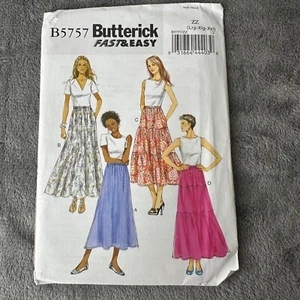 Butterick Pattern 5757 Sz 16-26 Misses Skirt Flared Midi Maxi and Tea Length - Picture 1 of 7