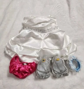BUILD-A-BEAR BABW KLEIDUNG HOCHZEITSOUTFIT WEIBLICHE BRAUT WEISS KLEID SCHUHE OUTFIT - Bild 1 von 6