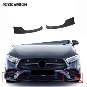 ABS Matte black front Side Splitters For Benz A-Class W177 A35 AMG Sedan 19-22 - Foto 1 di 7