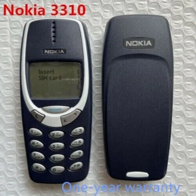 Original Nokia 3310 Blue Unlocked 2G GSM 900/1800 CellPhone +1 Year WARRANTY - Image 1 of 4