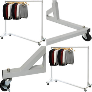 Industrial Grade Garment Clothing Rack Organizer 400 Lbs Rolling Long Bar Cloth