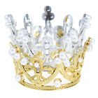 1PC Mini Crown Cake Topper Crystal Pearl Tiara Children Hair Ornaments!
