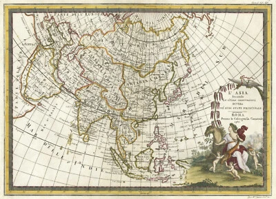 Antique Map "L'Asia Secondo Le ultime osservazioni" Cassini, 1788 - Image 1 of 4