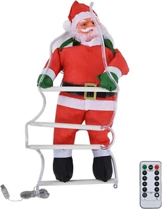 Santa Claus Climbing Rope Ladder Doll with LED Light & Remote Control - Picture 1 of 5