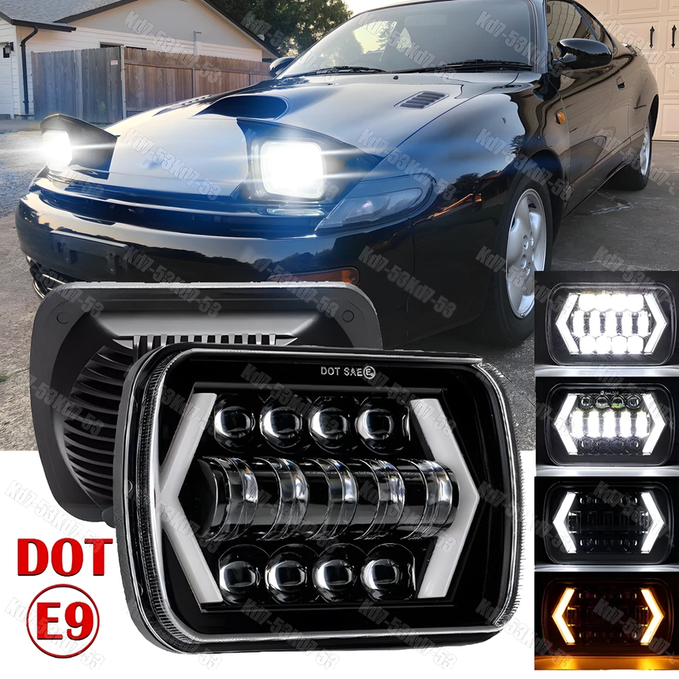 Faro proyector LED DRL 7x6 5x7 haz alto para Toyota Celica 82-93 MR2 85-95 Foto 1 de 4