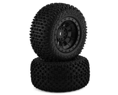JConcepts Choppers Pre-Mounted Monster Truck Tires w/Hazard Wheel (Black) (2) - Image 1 of 4