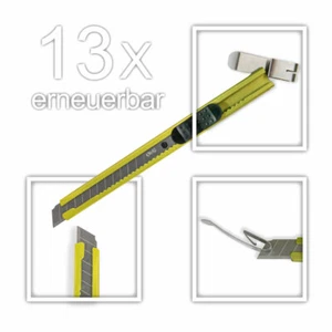 Edelstahl Cutter-Messer Deli SK5 mit 9mm Klinge - Folierer-Grafik-Messer - Bild 1 von 30