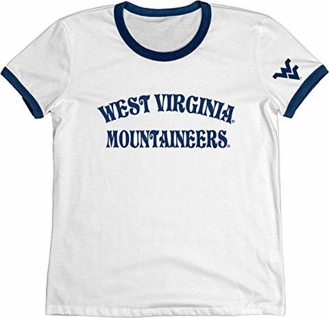 NCAA West Virginia Mountaineers Adult Women NCAA Women's Vintage Supima Ringe Cover