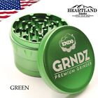 ENDO GRNDZ Premium Rounded GREEN - 2.5" Herb Spice Grinder Metal 4 Piece