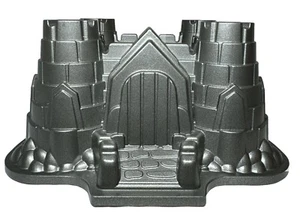 Nordic Ware Castle Bundt Cake Nonstick Heavy Cast Aluminum Baking Pan 10 Cup USA - Picture 1 of 14
