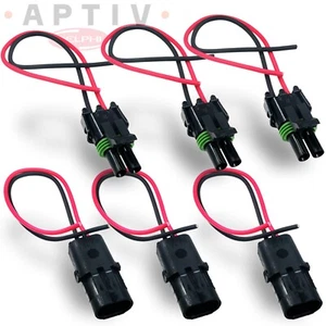 Delphi Packard (2-Pin) Pigtail kit, Assembled 8" Wire, 16 GA (3 Completed Set) - Picture 1 of 6