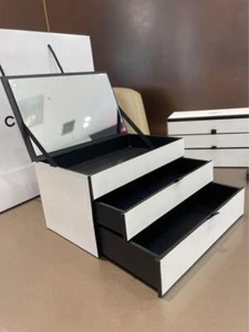 CHANEL BEAUTE Beauty  Makeup Jewelry Drawer Storage Box With Mirror VIP GWP JP - Picture 1 of 14