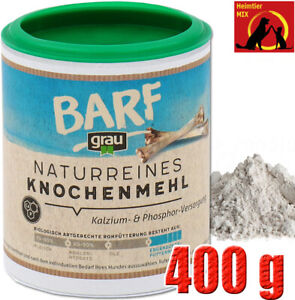 Grau Naturreines Knochenmehl 400 g Kalzium und Phosphorversorgung Gelenke Barf 