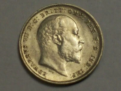 Silver 1909 Great Britain 3 Pence KM#797.2   Choice AU/Unc.     SN1191 - Image 1 of 2