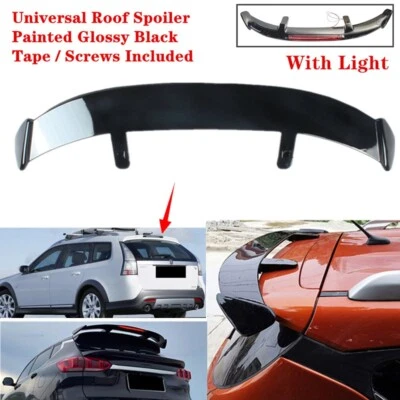 Universal Rear Window Roof Spoiler Modified Wing W/ Light Fit For Saab 9-3X Foto 1 de 4