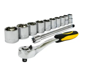 Metric Socket 3/8" Drive Ratchet Extension Bar Set 12 pcs 10mm to 24mm - Picture 1 of 2