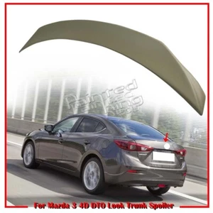 2014-2018 Fit For Mazda 3 3rd 4D Saloon DTO Style Rear Trunk Spoiler Wing Paint - Bild 1 von 6