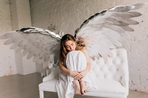 Party Cosplay Kostüm Vogelflügel silber Erwachsene Mädchen Frau Tanz Zubehör - Bild 1 von 9