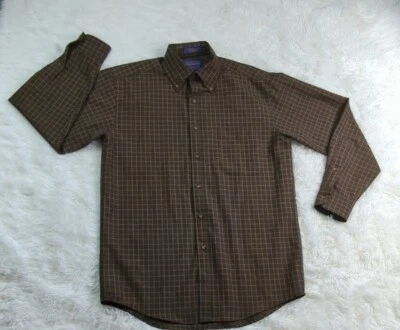 Sir Pendleton Cuadros 100% Lana Worsted Botón Tamaño Pequeños Agujeros Foto 1 de 4