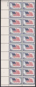 Scott #1094 49 Long May It Wave Flag Plate Block of 20 Stamps - MNH P#25712 - Picture 1 of 2