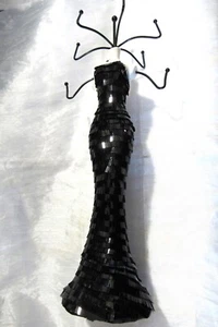 Lady Mannequin Slinky Black Dress Jewelry Stand Organizer Display - Picture 1 of 6
