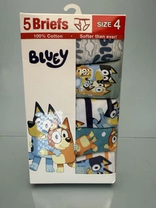 Bluey 5-pack NEW Boy's Briefs Underwear Size 4 Cotton - Picture 1 of 5