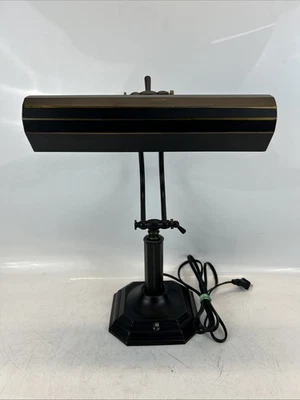 13" Piano Desk Lamp Oil Rubbed Bronze Brown Adjustable Classy TESTED - Image 1 of 4