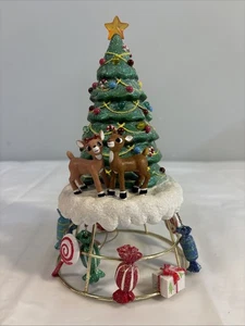 Hawthorne Village Rudolph El Reno Nariz Roja Ciudad Árbol Topper RARO - Imagen 1 de 13