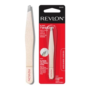 Revlon Designer Series Silver Slant Tweezer Precision Eyebrow Grooming Tool - Picture 1 of 11