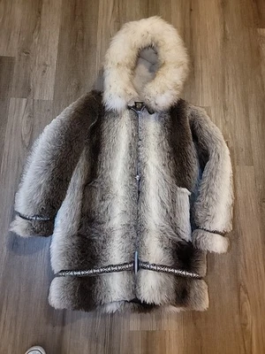 Abrigo con Capucha Unisex Hansa Branta Stearns Marrón Ombre Plumón de Ganso Piel Sintética Foto 1 de 4