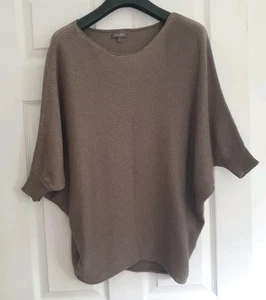 Phase Eight Gold Bat Wing Jumper Size S Metallic Thread *Flaw - Picture 1 of 16