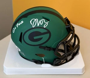 DONTAYVION WICKS SIGNIERT GREEN BAY PACKERS RAVE MINI HELM JSA "GO PACK" - Bild 1 von 2