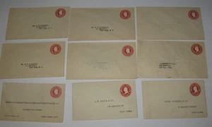 9 Geschäftsumschläge frankiert 2ct 1920er E. P. Summerson, Empire Building NY City - Bild 1 von 8